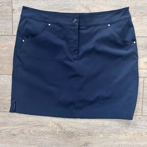 EP New York Athletic Golf Tennis Skort Women’s 14 Black Pockets Preppy